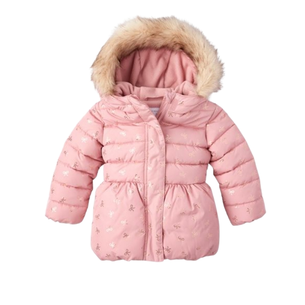 THE CHILDREN'S PLACE- Toddler Girls' Bow Print Puff Coat